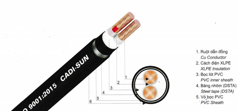 Cáp ngầm 2 ruột - DSTA 2x